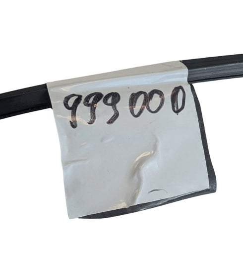 Clear plastic bag with black text '999 000' on a white background